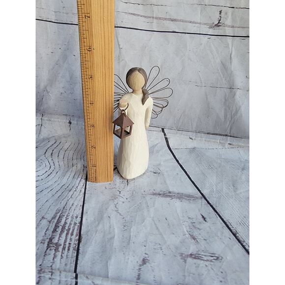 2001 DEMDACO Willow Tree Angel of Hope With Lantern Wooden Art Figurine 5.5in - Picture 2 of 7
